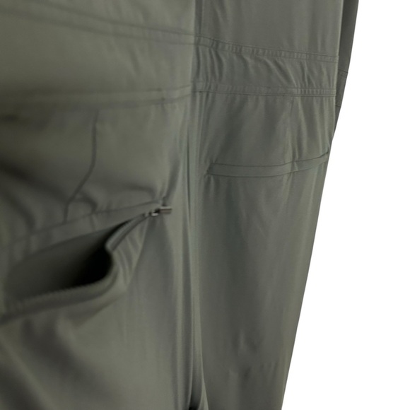 Athleta Womens Topanga Jumpsuit Sz 2X Olive Green Sleeveless Drawstring Waist - Picture 10 of 11